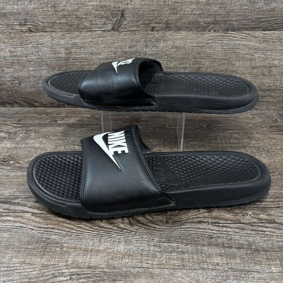 Nike Benassi JDI Slide Shoes Men\'s 13 Black Sandals Comfort Pool 343880-090 main image 5